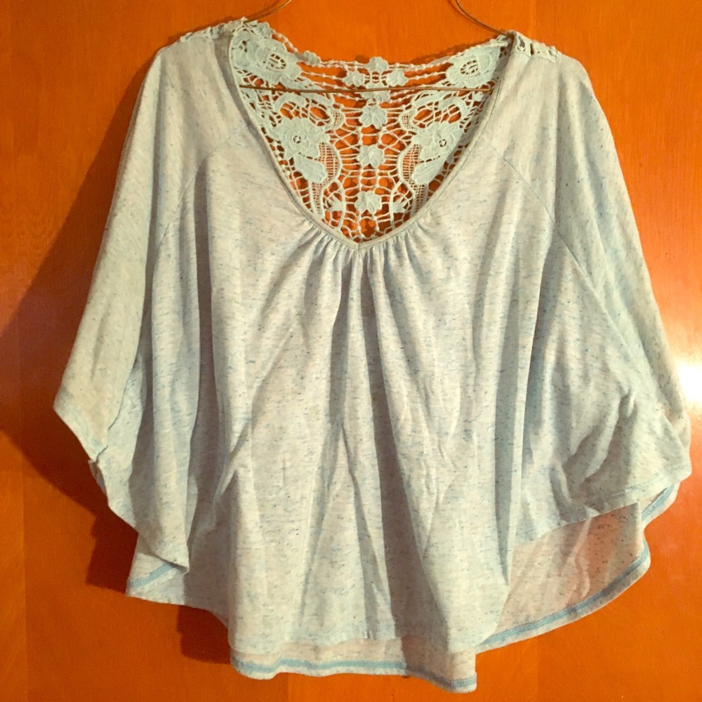 Blue overthrow top